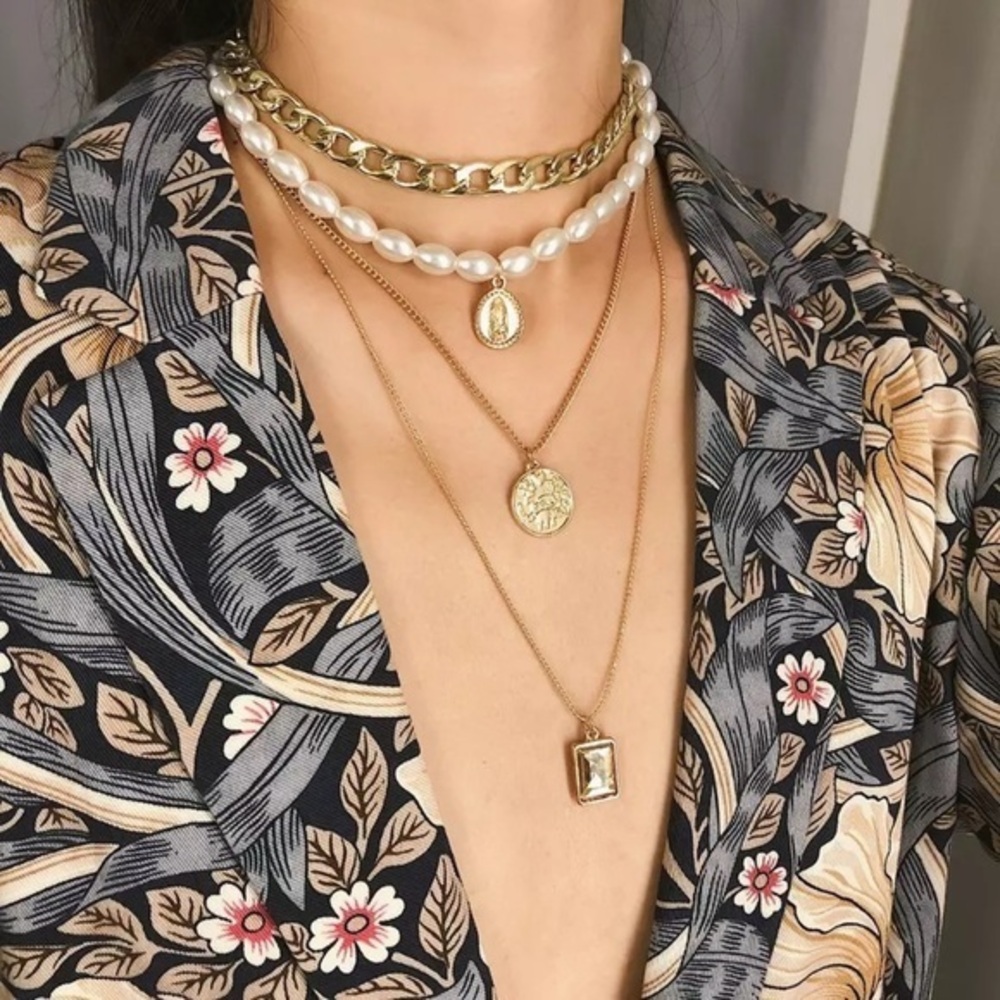 3/$30 π Multi Layer Pendant Necklace